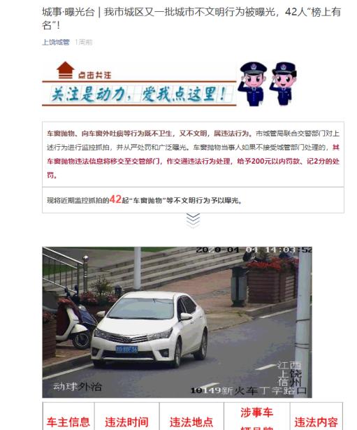 上饶人赤膊上街结果会咋样？这七类行为城管盯牢你