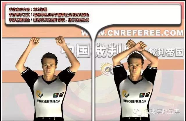 足球裁判判罚手势,NBA裁判判罚手势