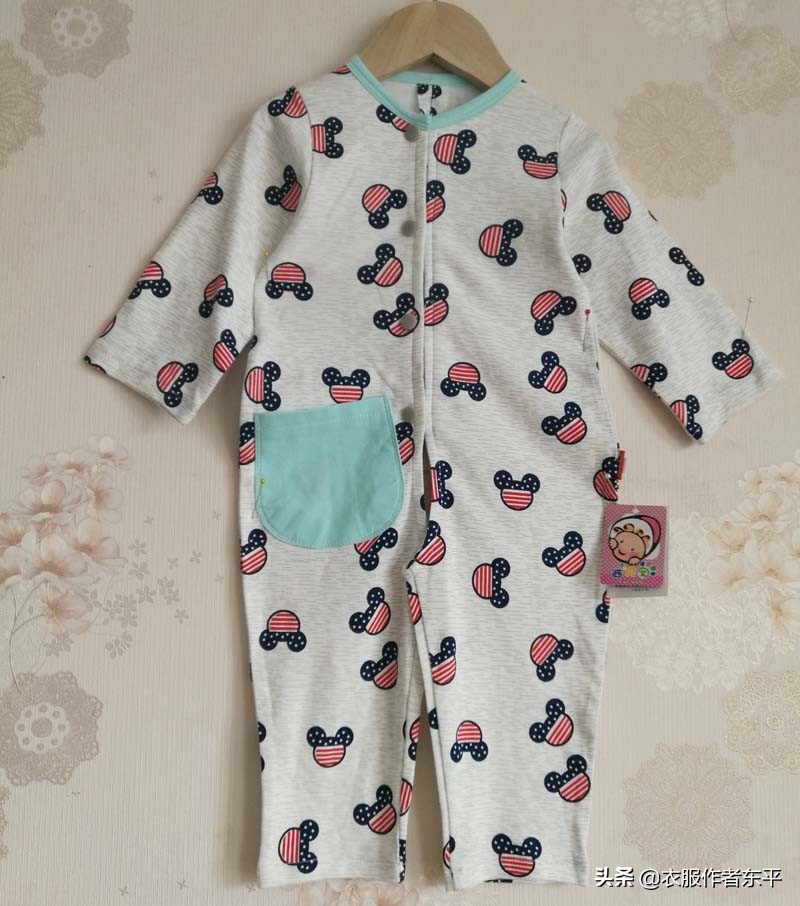 婴儿连体开裆裤裁剪方法,婴儿封裆连体衣服裁剪详细教程