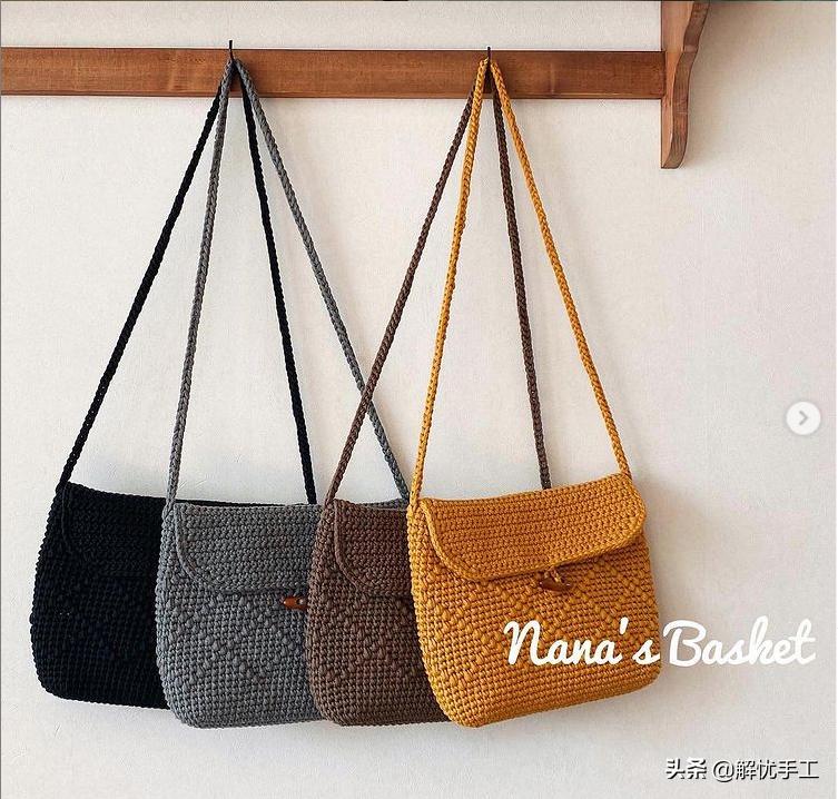 简单漂亮的小包包钩针教程,韩国钩针钩桌布花样教程