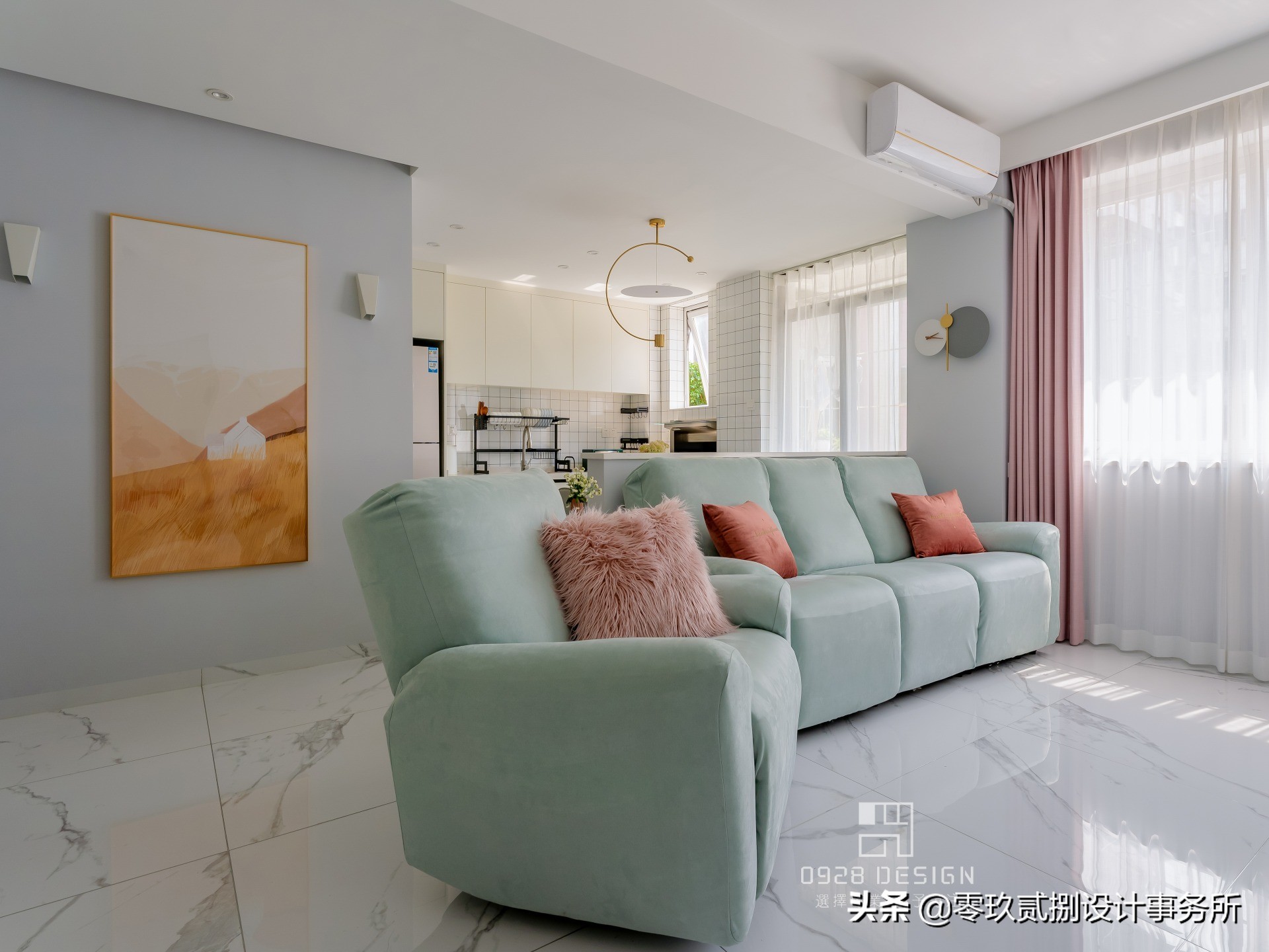 「零玖贰捌设计」65㎡“老破小”格局全改,变身阳光明媚小清新