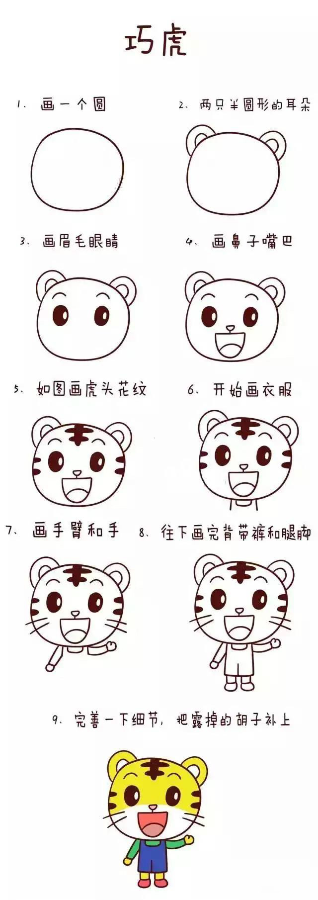 3-6岁儿童简笔画基础教程,简笔画教程儿童简笔画