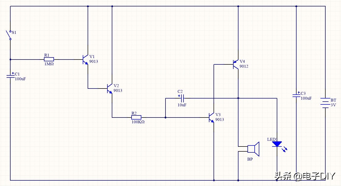 电子催眠电路,简易电子催眠器元件连接实物图