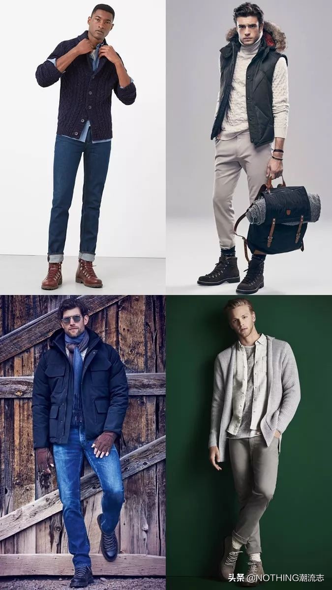 靴子男不同款式,靴子简直是秋冬穿搭必备神器