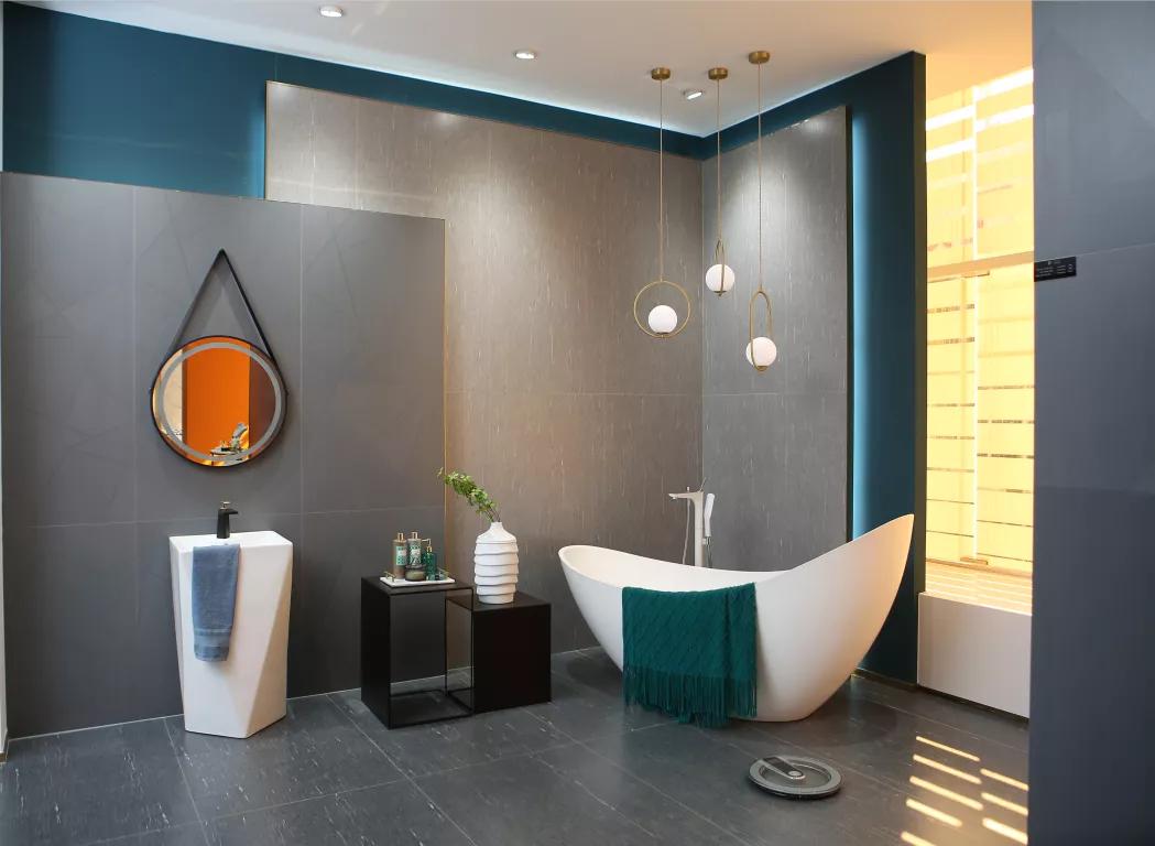 冠星王澜系列展厅效果,冠星王陶瓷佛山总部展厅