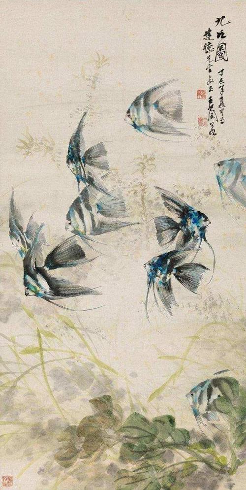 九如图真迹欣赏,国画九鱼图最好的画家