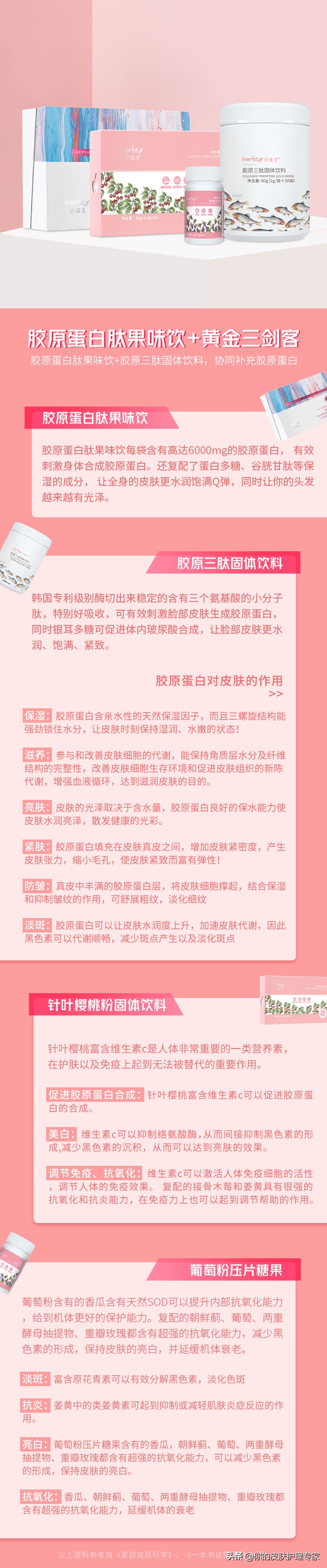 补充胶原蛋白可以收缩毛孔嘛,胶原蛋白精华液补水保湿收缩毛孔