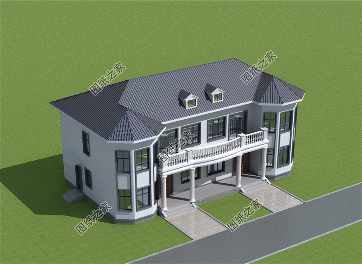 农村自建别墅推荐180平双拼,农村自建房六开间兄弟双拼