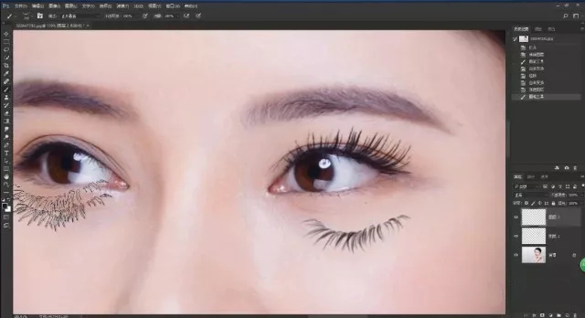 ps如何给人物画眼睫毛,用photoshop怎么修饰睫毛眉毛