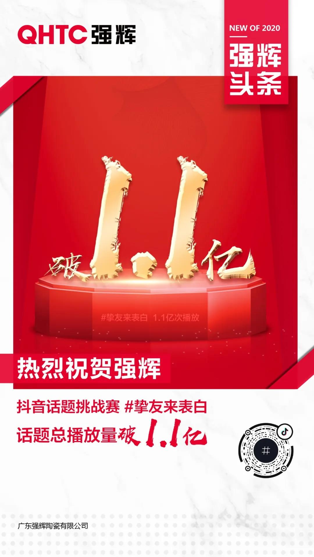 再获陶瓷十大品牌、抖音话题*放播**量破亿…这个6月，强辉真的666