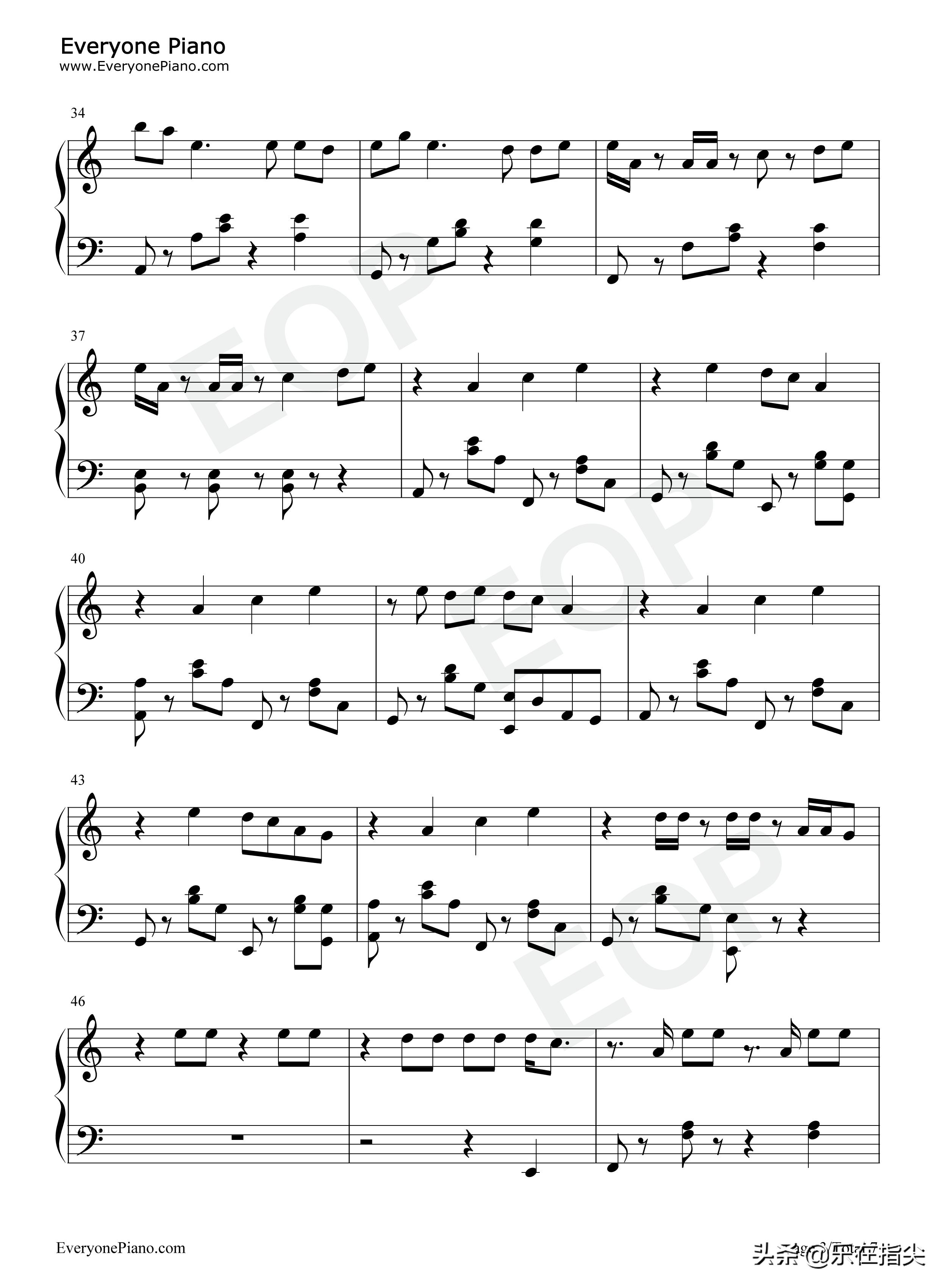 华莎maria钢琴简谱,华莎新曲maria