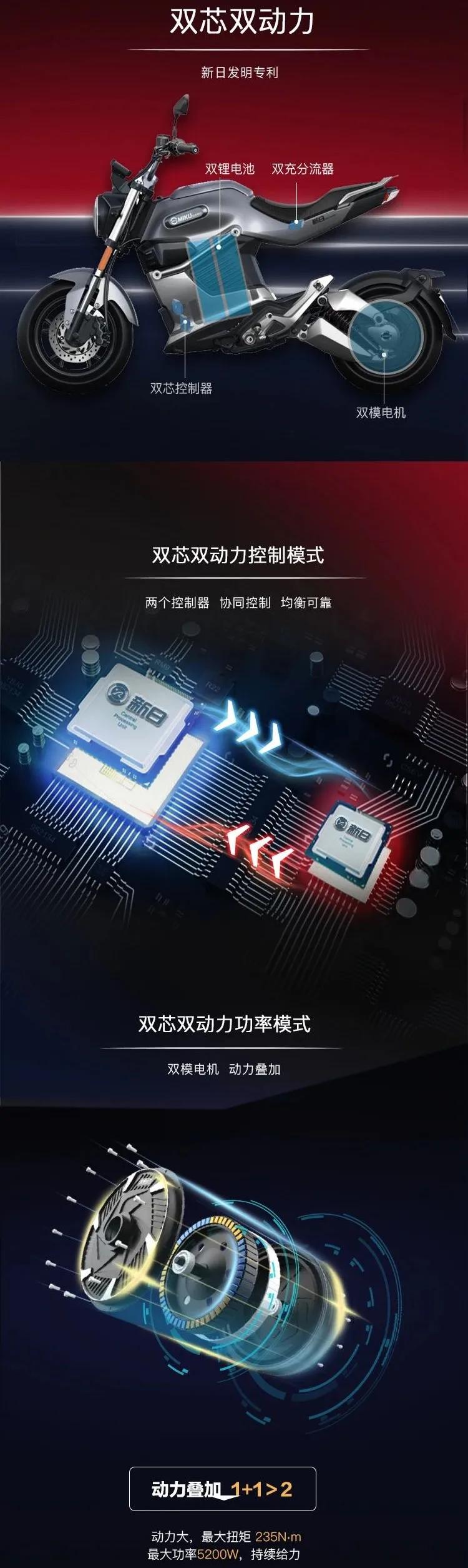 黑科技的电摩MIKUSuper:汽车级锂电双芯双动力指纹解锁