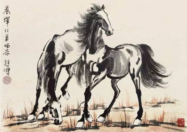 齐白石的虾徐悲鸿的马歇后语,齐白石画虾徐悲鸿画马还有谁
