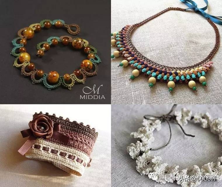 毛线钩精致的饰品,毛线钩织成品小玩意