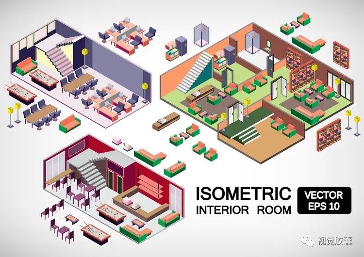 领导求你用插画风画建筑！因为他也想早点下班！附插画效果图素材