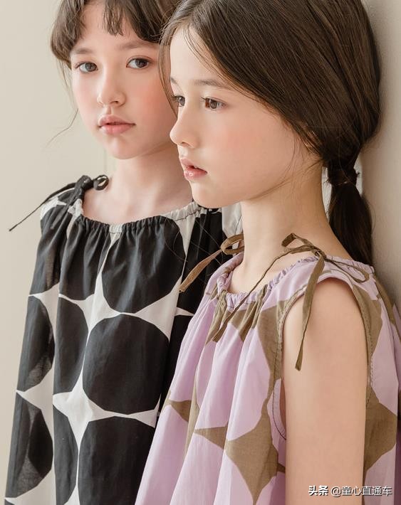 韩系童装春季连衣裙,韩版中大童裙子