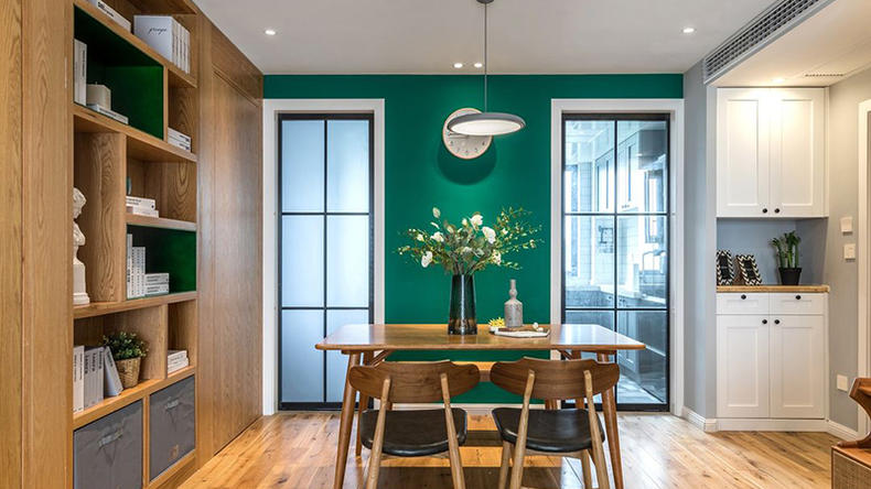 客厅做书柜有隐形门轻奢风,客厅书柜隐形门效果图