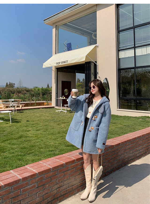 70后洋气羊羔毛外套,洋气羊羔毛外套