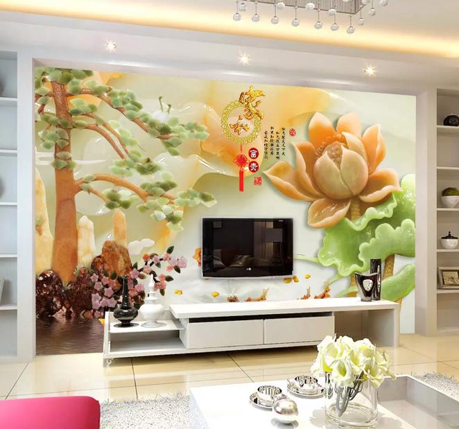 客厅沙发浮雕立体挂画背景墙,现代装饰风格电视背景墙效果图