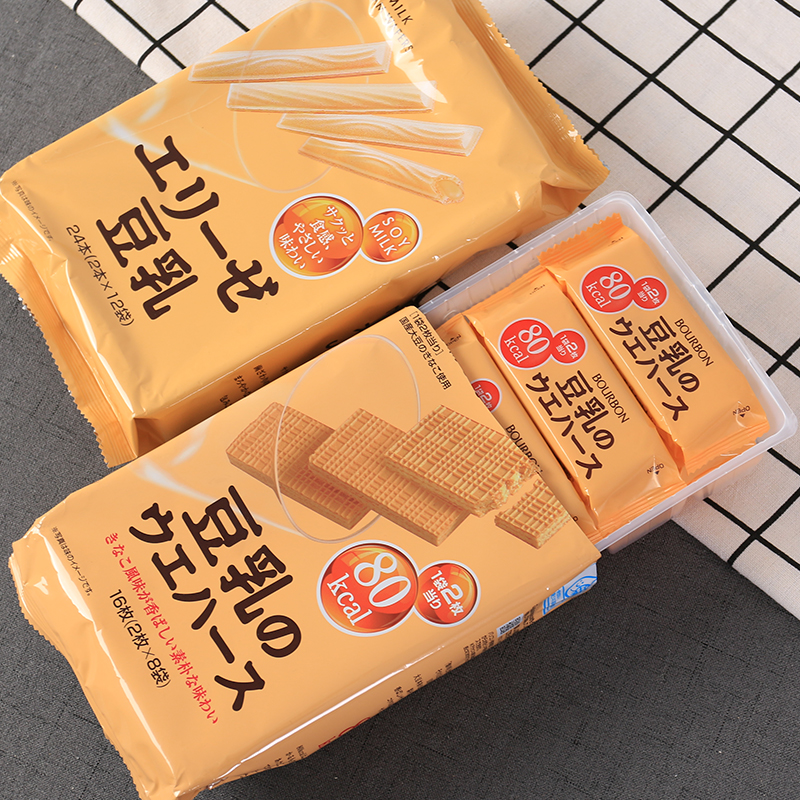 bourbon豆乳威化饼,日本风味豆乳威化饼干