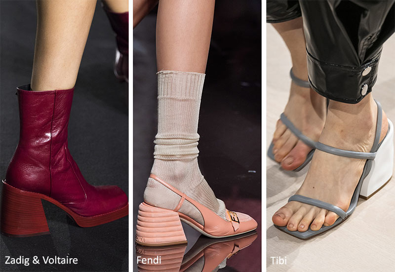 复古风女鞋爆款2022新款中靴,2022年流行的女鞋靴子