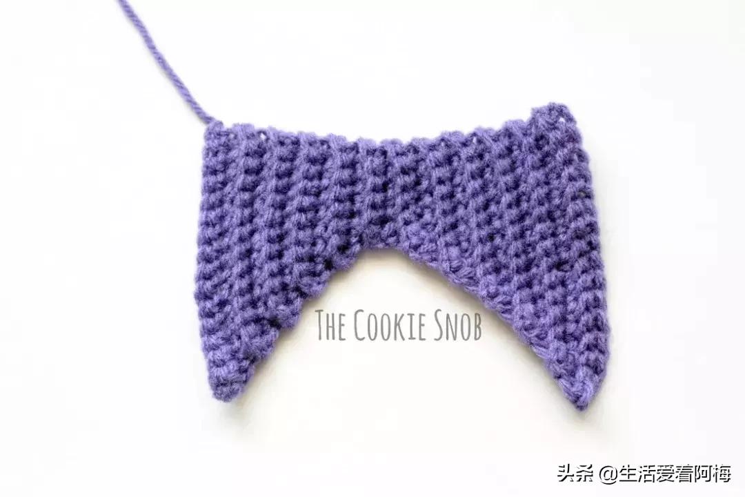 钩针美人鱼包包玩偶图解,美人鱼包包头部钩针教程