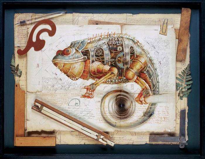 蒸汽朋克风格动物插画,蒸汽朋克插画动物