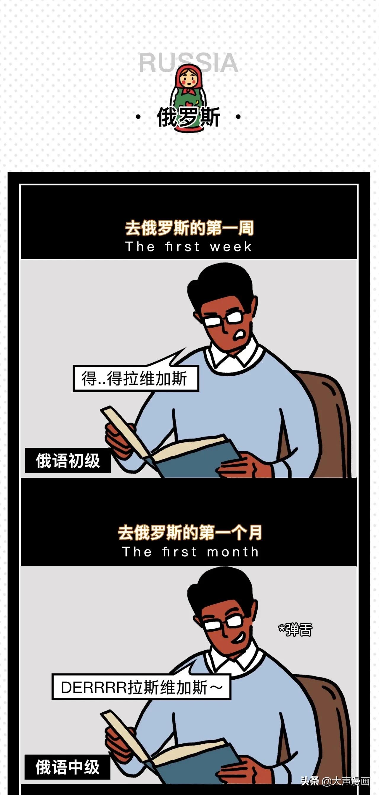 留学国外的第一天vs第一年（漫画）