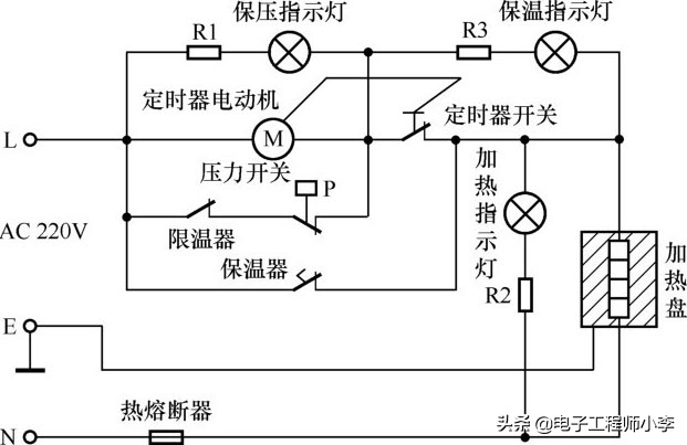 电压力锅电路原理图视频,典型电压力锅电路的识图方法图片