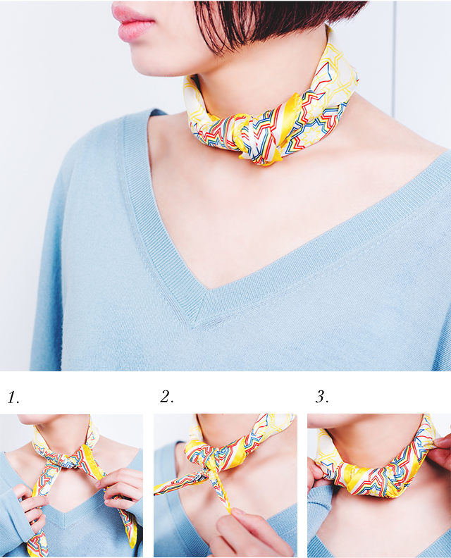 ins丝巾打结方法,欧美长条丝巾高级感系法