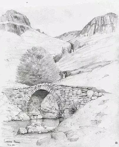 40张经典素描风景图快拿去临摹吧,最好看的素描风景图片