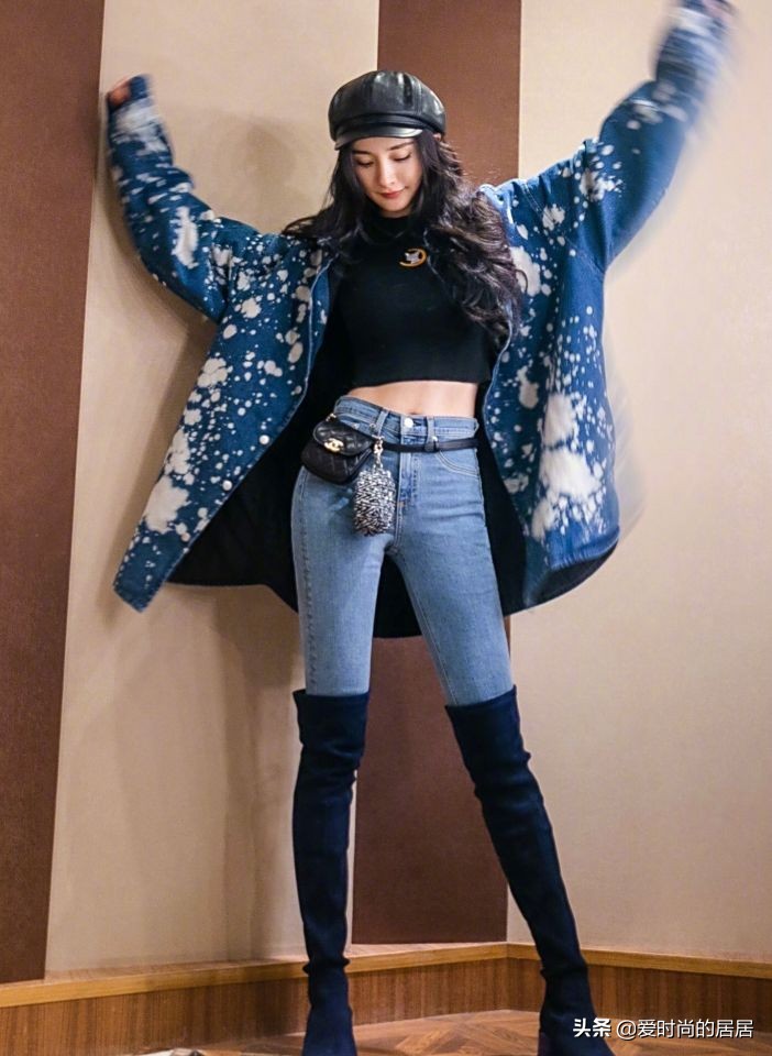 杨幂靠露腿穿搭博眼球,杨幂大冬天光腿露脚踝