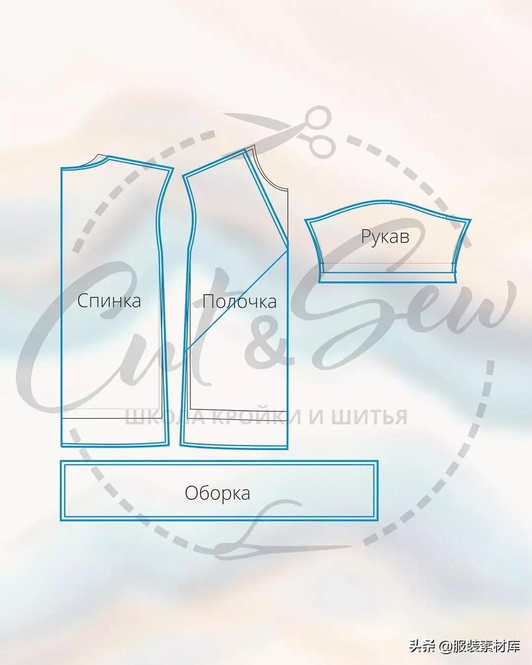 超简单的款式图,时尚法式图纸