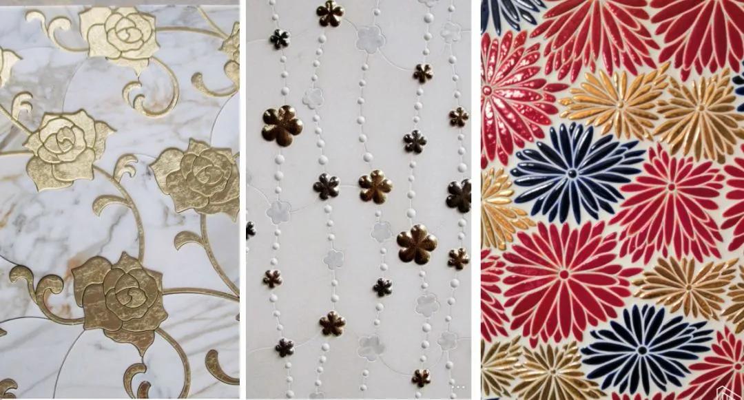 石材拼花地面铺贴过程,石材马赛克拼花