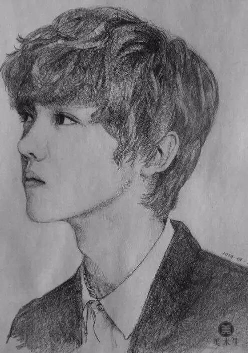 明星素描图片大全大图,画明星素描视频教程