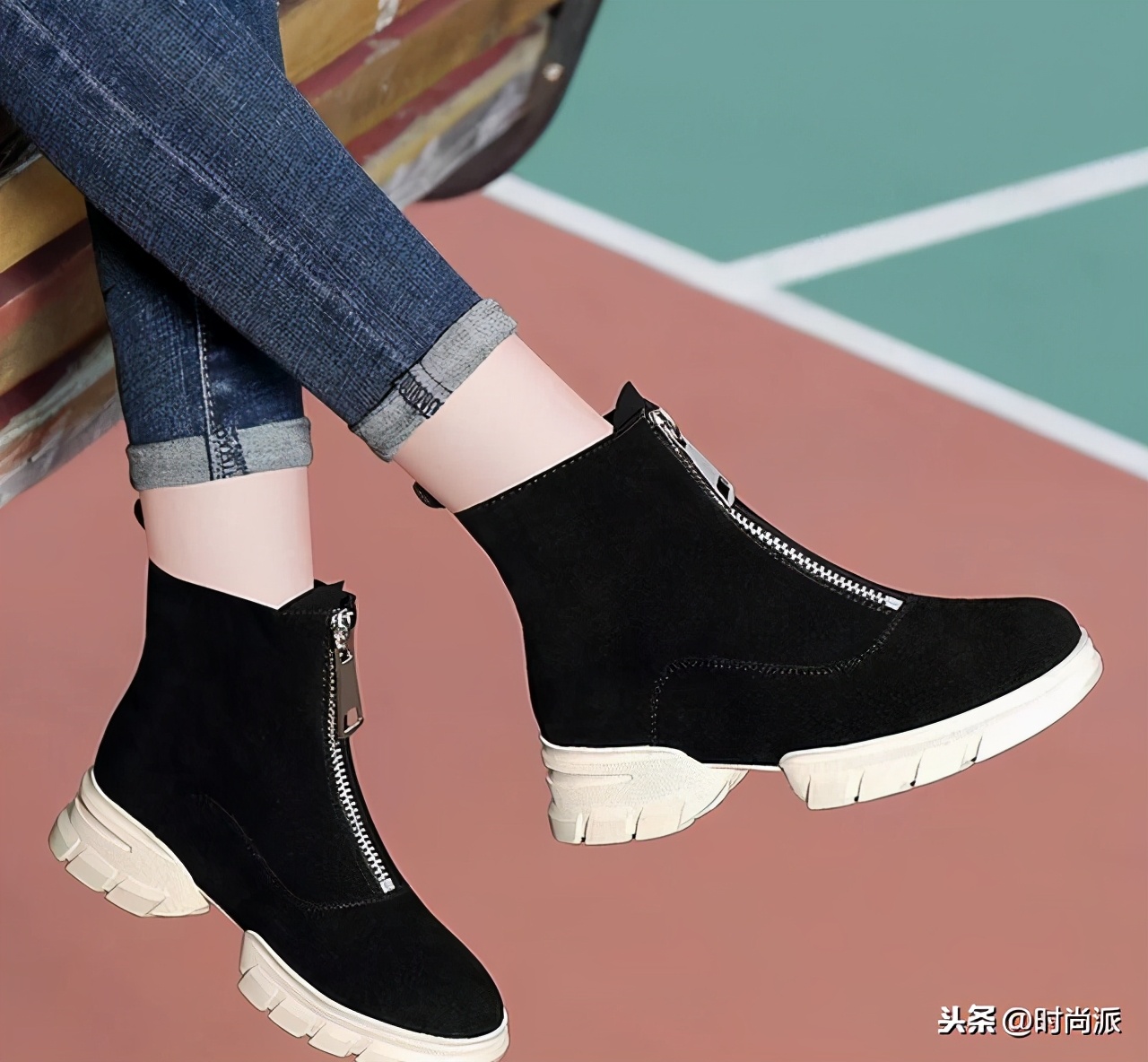 女人再怕冷,也不要穿皮靴,穿这款女鞋+暖暖裤,秋冬天也很美