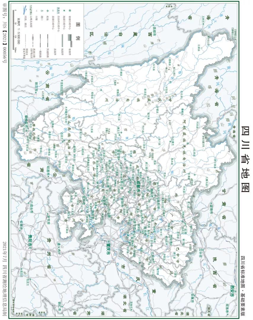 最新四川省行政区划地图,四川省最新行政区划划分图