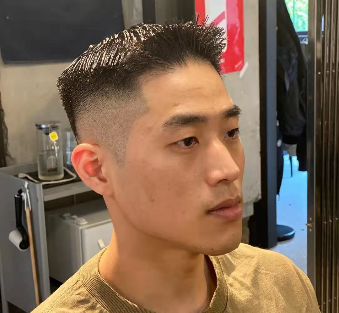 适合个子高头尖易打理的发型,发质硬适合剪寸头吗