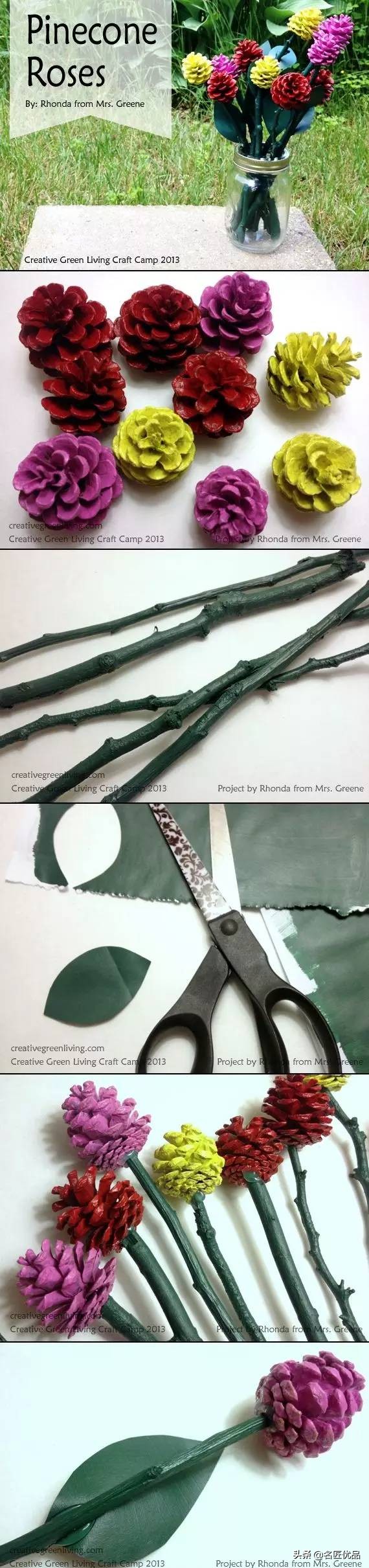 松塔创意手工实用又好看,松塔创意手工动物