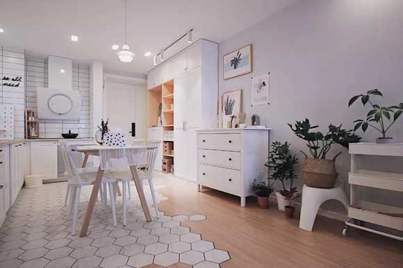 厨房装修效果图大全小户型一字型,8平米厨房餐厅装修效果图大全