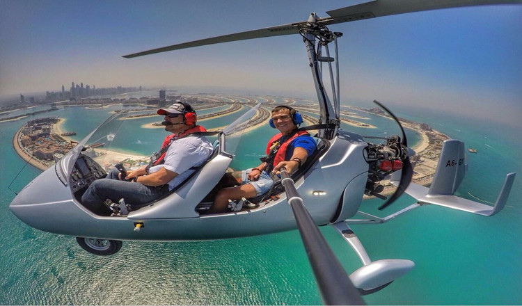 迪拜空中观光,水上飞机鸟瞰迪拜全景