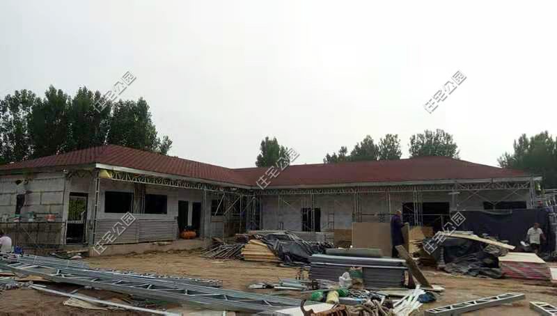 农村一层钢结构建造全过程,钢框架结构楼房建造