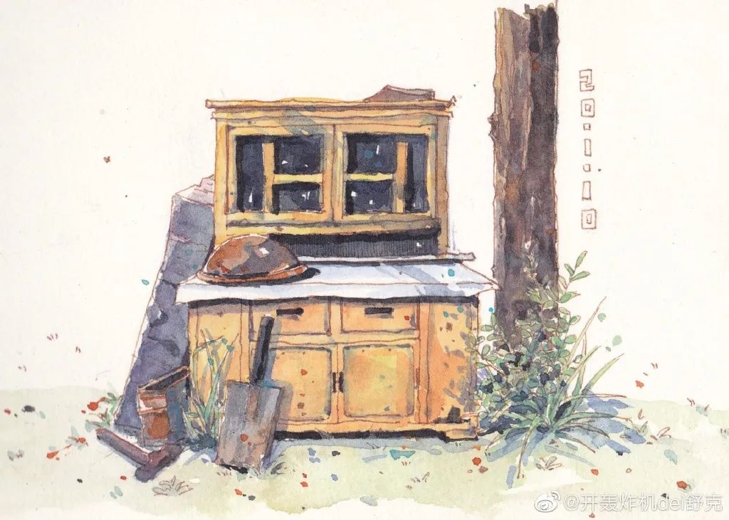 意境钢笔水彩画步骤,钢笔水彩画临摹简单入门