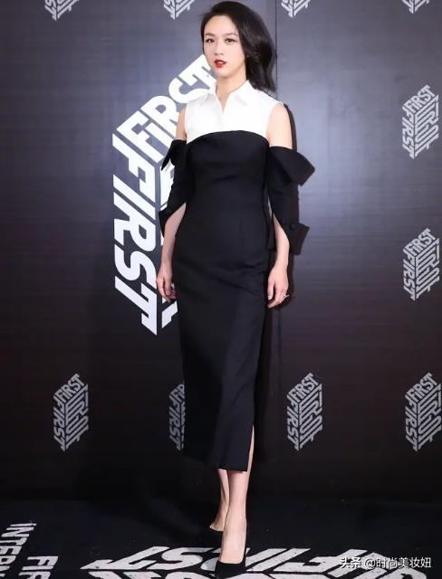 汤唯身材真丰满,穿深V衬衫配半身裙真空上阵,“夹腿坐”真养眼