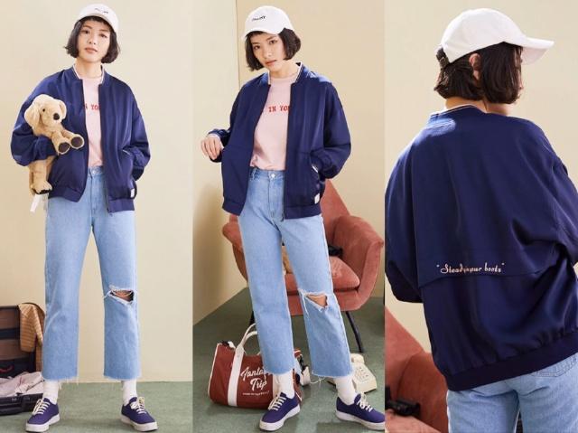 外套女款春秋季小个子减龄棒球服,秋冬款棒球服外套女小个子