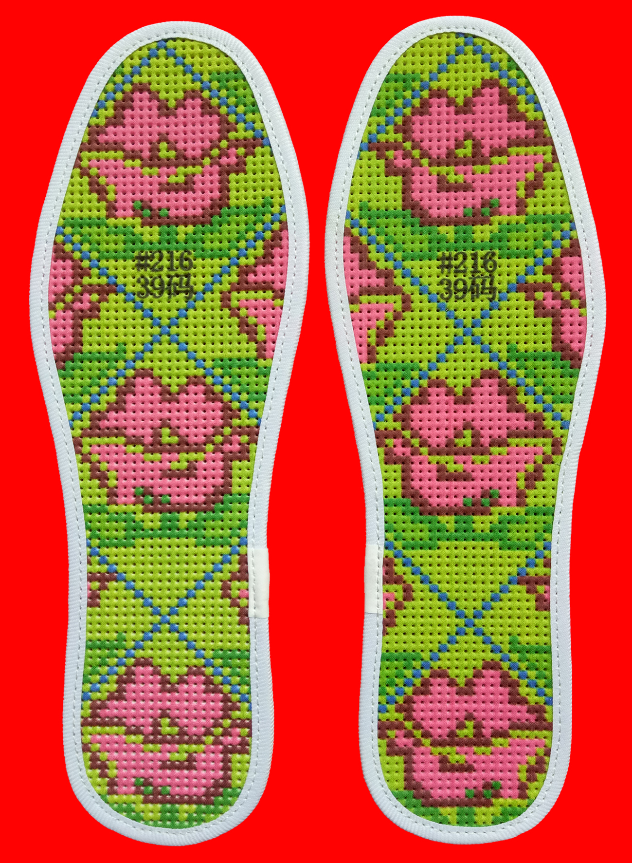 鞋垫艺术品欣赏,鞋垫纹样的寓意