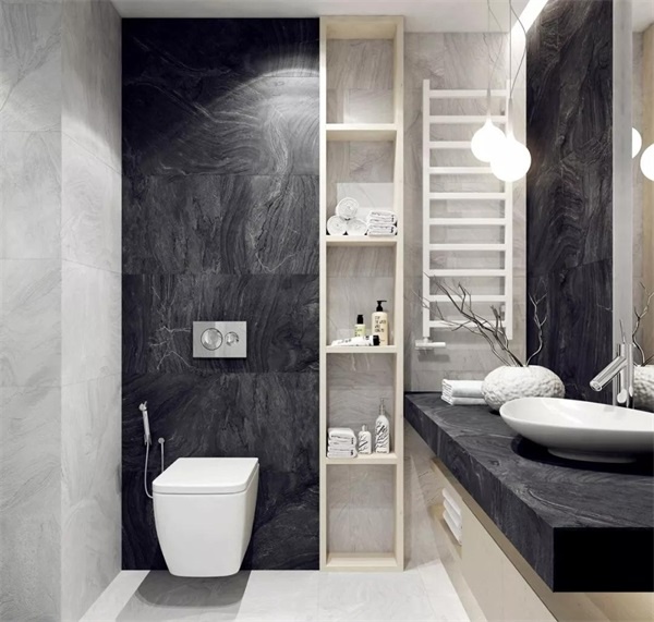 主卧暗卫改造成衣帽间及卫生间,暗卫改半开放式卫生间不装玻璃