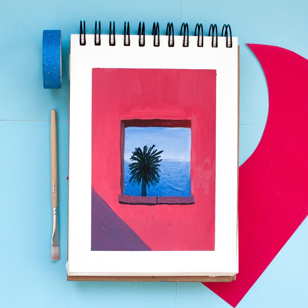 水彩手绘风景,sketchbook水彩手绘