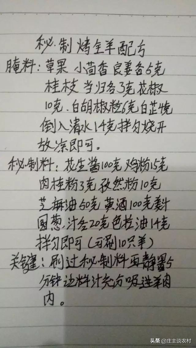 厨师手写配方大全集,商用厨师配方教程