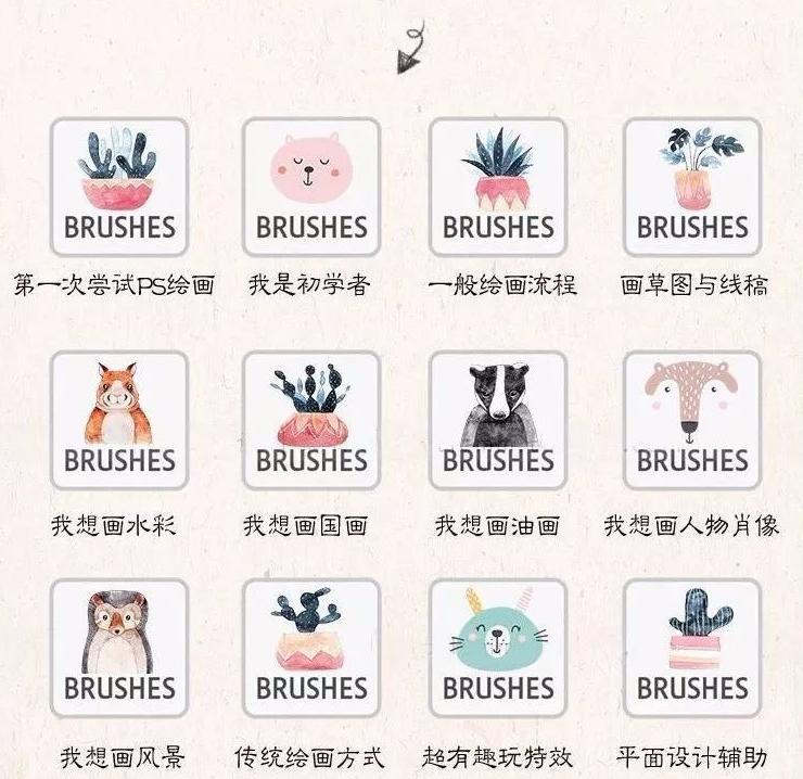 插画师必备的5种常用笔刷,插画师必备1500种笔刷